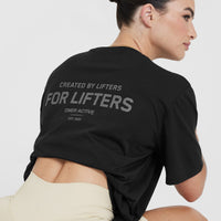 Classic Lifters Graphic Oversized Lightweight T-Shirt | Black