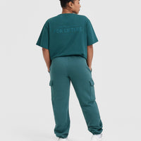 Classic Lifters Graphic Oversized Lightweight T-Shirt | Marine Teal