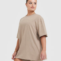 Classic Lifters Graphic Oversized Lightweight T-Shirt | Sandstone
