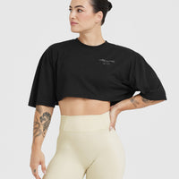 Classic Lifters Graphic Relaxed Crop Lightweight T-Shirt | Black