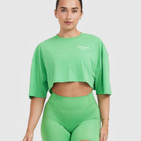 Classic Lifters Graphic Relaxed Crop Lightweight T-Shirt | Jade