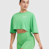 Classic Lifters Graphic Relaxed Crop Lightweight T-Shirt | Jade