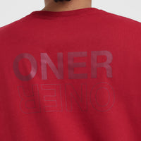 Classic Mirror Graphic Oversized T-Shirt | Washed Red Wine