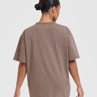 Classic Oversized Lightweight T-Shirt | Cool Brown