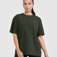 Classic Oversized Lightweight T-Shirt | Khaki
