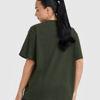 Classic Oversized Lightweight T-Shirt | Khaki