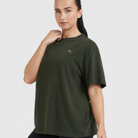 Classic Oversized Lightweight T-Shirt | Khaki