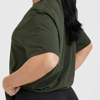 Classic Oversized Lightweight T-Shirt | Khaki