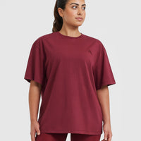 Classic Oversized Lightweight T-Shirt | Burnt Cherry