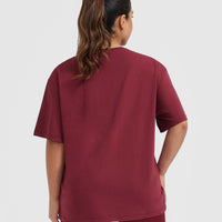 Classic Oversized Lightweight T-Shirt | Burnt Cherry