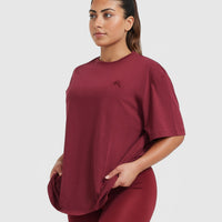 Classic Oversized Lightweight T-Shirt | Burnt Cherry