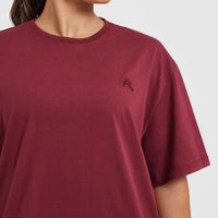 Classic Oversized Lightweight T-Shirt | Burnt Cherry