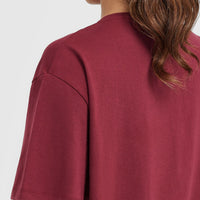 Classic Oversized Lightweight T-Shirt | Burnt Cherry