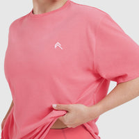 Classic Oversized Lightweight T-Shirt | Washed Amplify Pink