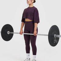 Classic Relaxed Crop Lightweight T-Shirt | Blackberry Purple