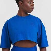 Classic Relaxed Crop Lightweight T-Shirt | Cobalt