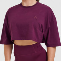 Classic Relaxed Crop Lightweight T-Shirt | Ripe Fig