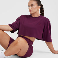 Classic Relaxed Crop Lightweight T-Shirt | Ripe Fig