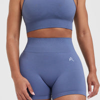 Classic Seamless 2.0 Booty Shorts | Slate Blue Marl