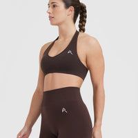 Classic Seamless 2.0 Halter Neck Bralette | 70% Cocoa Marl