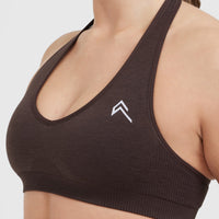 Classic Seamless 2.0 Halter Neck Bralette | 70% Cocoa Marl