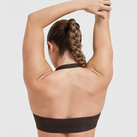 Classic Seamless 2.0 Halter Neck Bralette | 70% Cocoa Marl