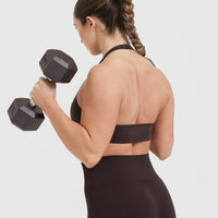 Classic Seamless 2.0 Halter Neck Bralette | 70% Cocoa Marl