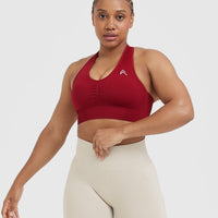 Classic Seamless 2.0 V-Neck Bralette | Red Wine Marl
