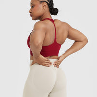Classic Seamless 2.0 V-Neck Bralette | Red Wine Marl