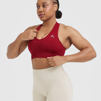 Classic Seamless 2.0 V-Neck Bralette | Red Wine Marl