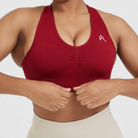 Classic Seamless 2.0 V-Neck Bralette | Red Wine Marl