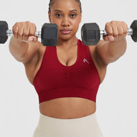 Classic Seamless 2.0 V-Neck Bralette | Red Wine Marl
