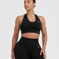 Classic Seamless 2.0 V-Neck Bralette | Black Marl