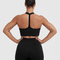 Classic Seamless 2.0 V-Neck Bralette | Black Marl