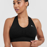 Classic Seamless 2.0 V-Neck Bralette | Black Marl