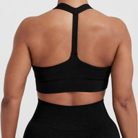 Classic Seamless 2.0 V-Neck Bralette | Black Marl