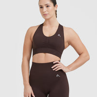 Classic Seamless 2.0 V-Neck Bralette | 70% Cocoa Marl