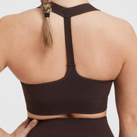Classic Seamless 2.0 V-Neck Bralette | 70% Cocoa Marl