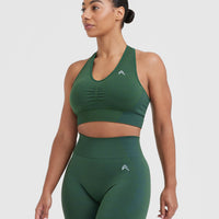 Classic Seamless 2.0 V-Neck Bralette | Evergreen Marl