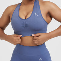Classic Seamless 2.0 V-Neck Bralette | Slate Blue Marl