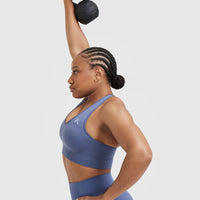 Classic Seamless 2.0 V-Neck Bralette | Slate Blue Marl