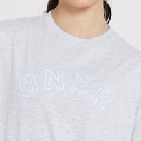 Classic Varsity Oversized Lightweight T-shirt | Light Grey Marl