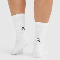 Crew Socks 1 Pack | White/Black