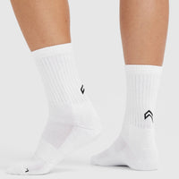Crew Socks 1 Pack | White/Black