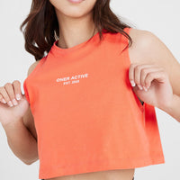 Graphic Jersey Tank | Washed Peach Blossom
