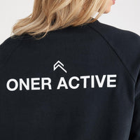 Graphic Oversized Long Sleeve Tee | Washed Black