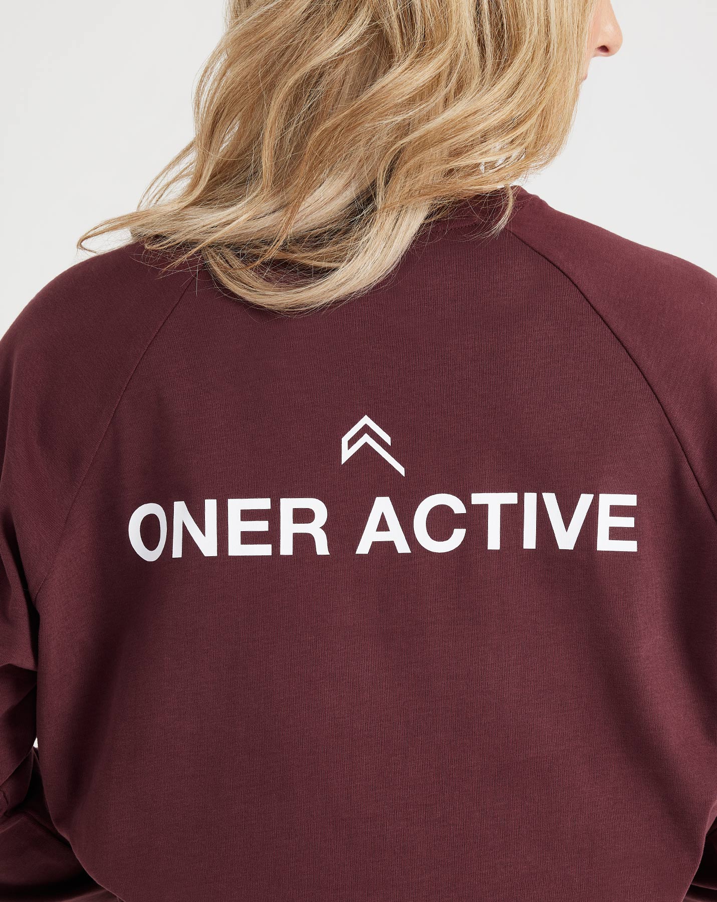 Graphic Oversized Long Sleeve Tee | Washed Rosewood
