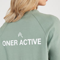 Graphic Oversized Long Sleeve Tee | Washed Sage