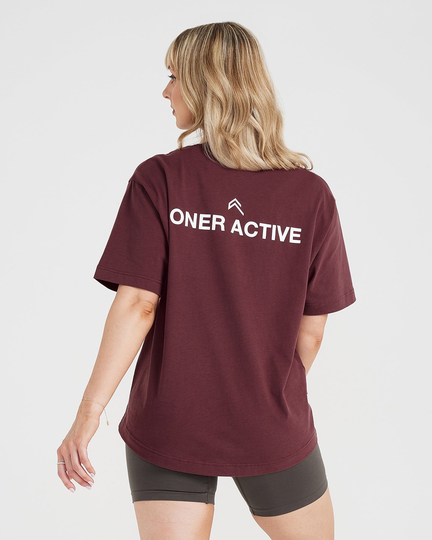 Graphic Oversized Short Sleeve Tee | Washed Rosewood