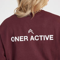 Graphic Oversized Short Sleeve Tee | Washed Rosewood